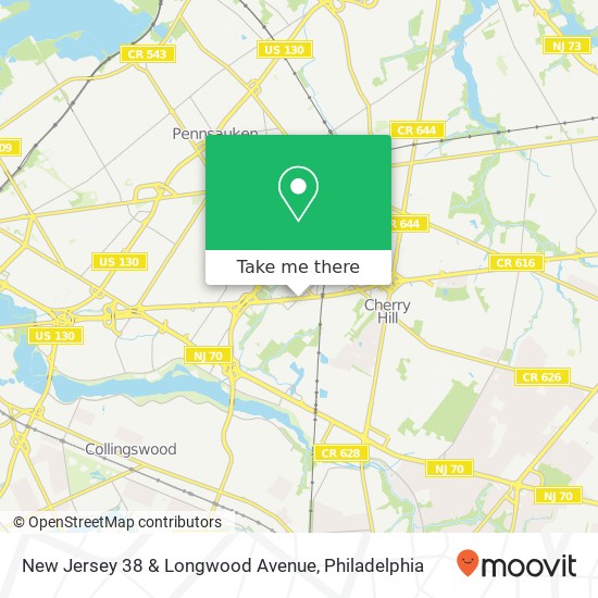 New Jersey 38 & Longwood Avenue map