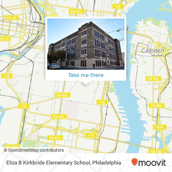Mapa de Eliza B Kirkbride Elementary School