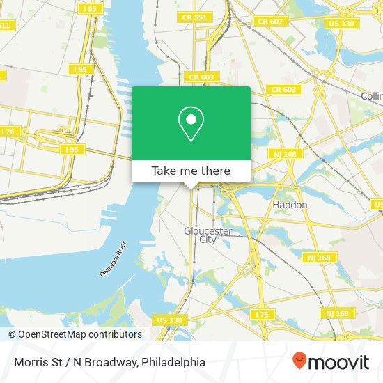 Mapa de Morris St / N Broadway