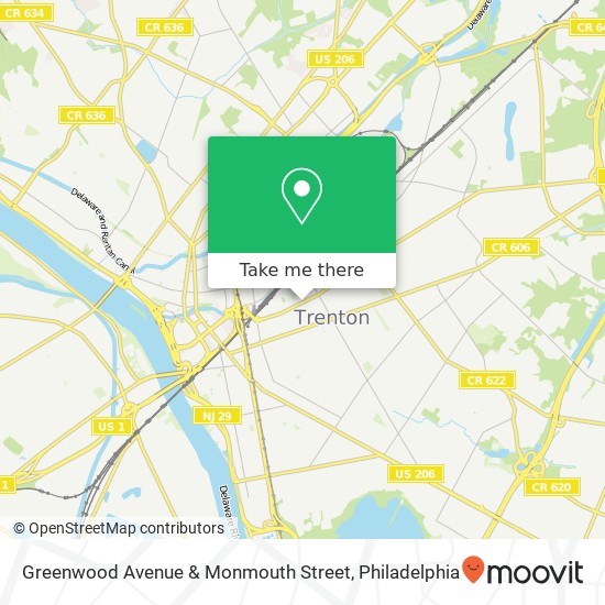 Mapa de Greenwood Avenue & Monmouth Street