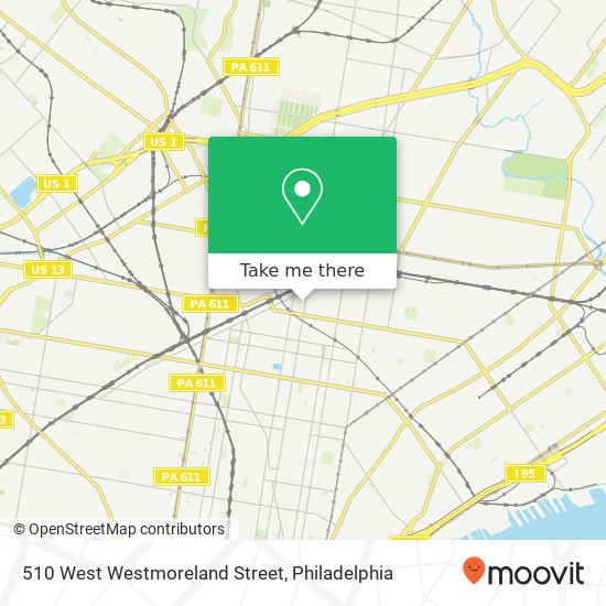 Mapa de 510 West Westmoreland Street