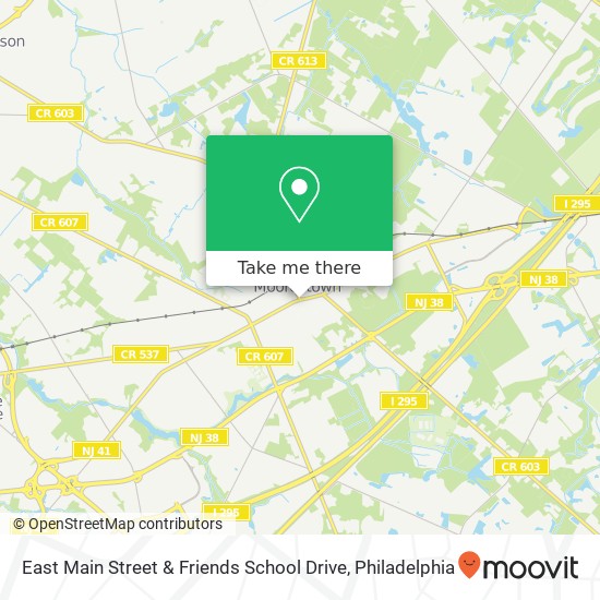 Mapa de East Main Street & Friends School Drive