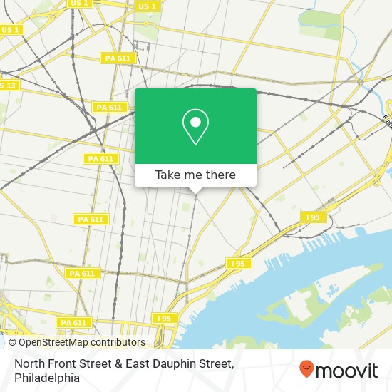 Mapa de North Front Street & East Dauphin Street