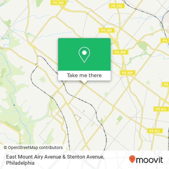 East Mount Airy Avenue & Stenton Avenue map