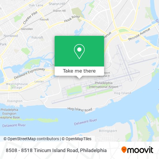 Mapa de 8508 - 8518 Tinicum Island Road
