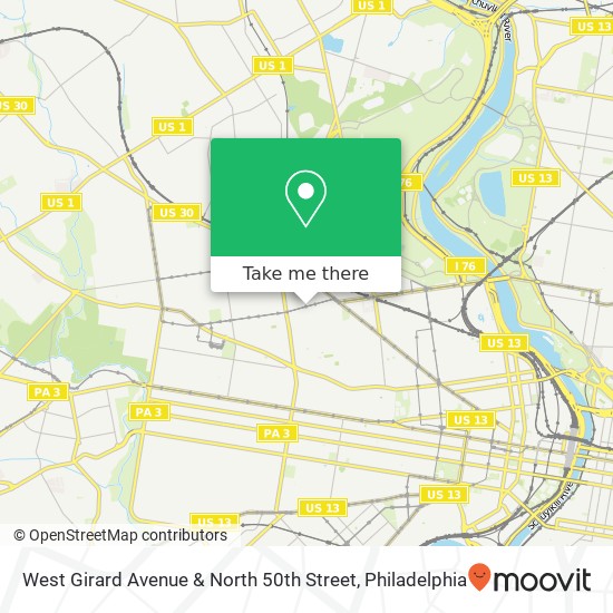 Mapa de West Girard Avenue & North 50th Street