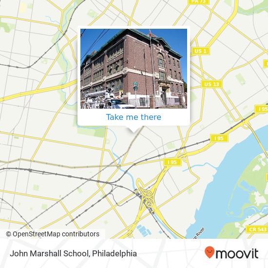 John Marshall School map