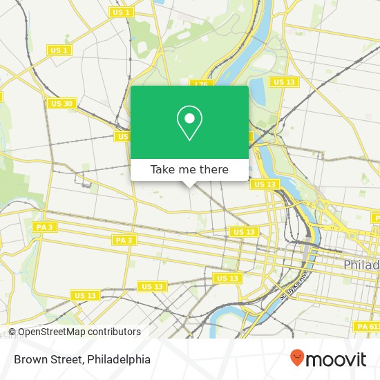 Brown Street map