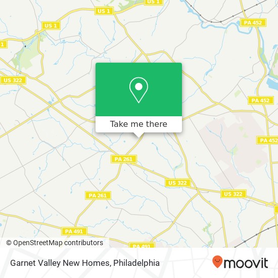 Garnet Valley New Homes map