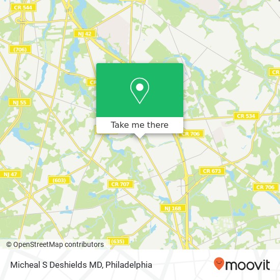 Micheal S Deshields MD map