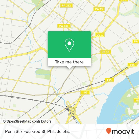 Mapa de Penn St / Foulkrod St