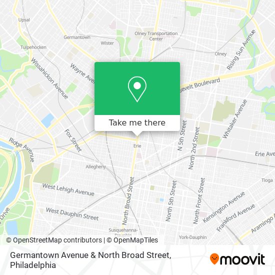 Germantown Avenue & North Broad Street map