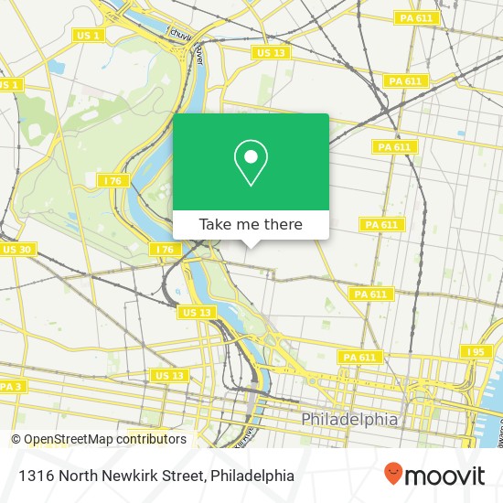 1316 North Newkirk Street map