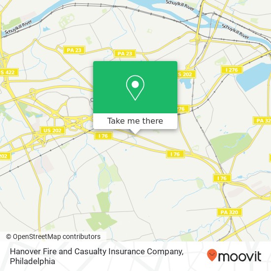 Mapa de Hanover Fire and Casualty Insurance Company