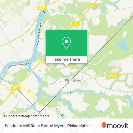 Scudders Mill Rd at Bristol Myers map