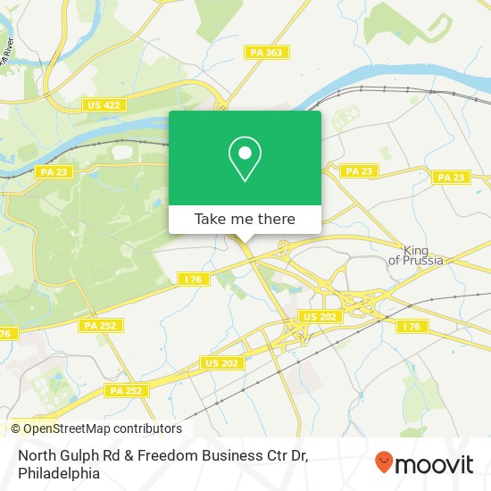 Mapa de North Gulph Rd & Freedom Business Ctr Dr