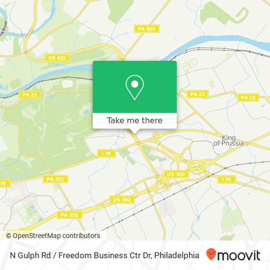 N Gulph Rd / Freedom Business Ctr Dr map