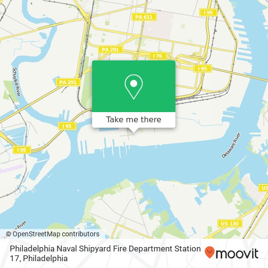 Philadelphia Naval Shipyard Fire Department Station 17 map
