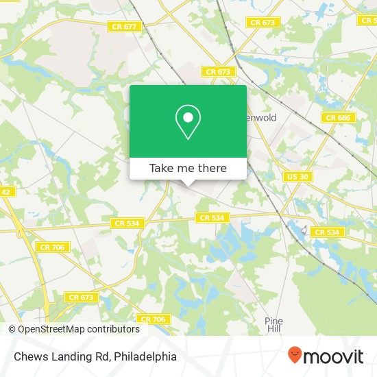 Chews Landing Rd map