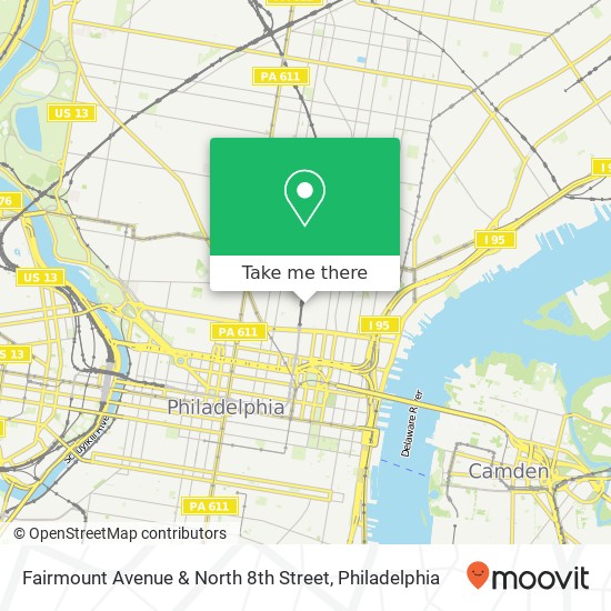 Mapa de Fairmount Avenue & North 8th Street