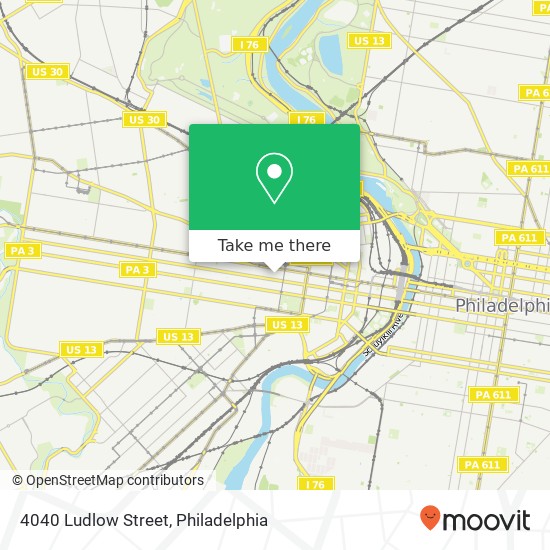 4040 Ludlow Street map