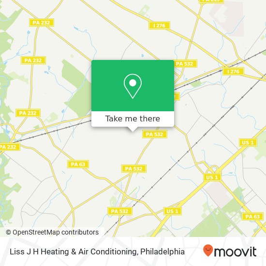 Liss J H Heating & Air Conditioning map