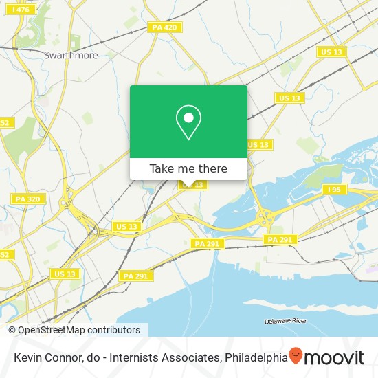 Mapa de Kevin Connor, do - Internists Associates
