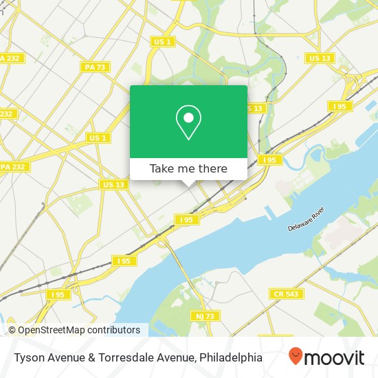 Tyson Avenue & Torresdale Avenue map