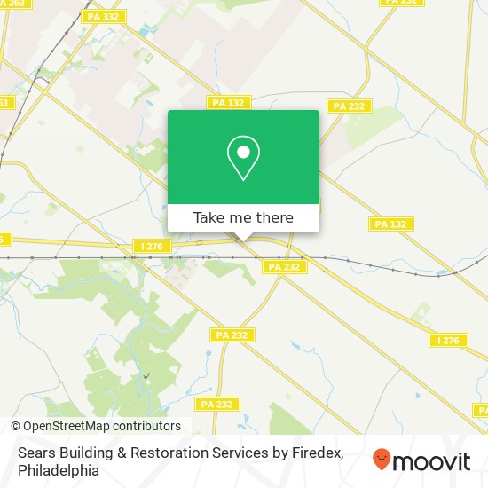 Sears Building & Restoration Services by Firedex map