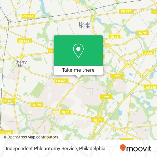 Independent Phlebotomy Service map