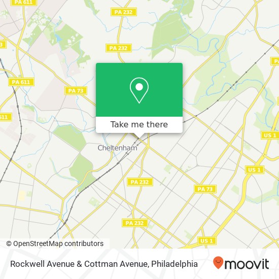 Rockwell Avenue & Cottman Avenue map