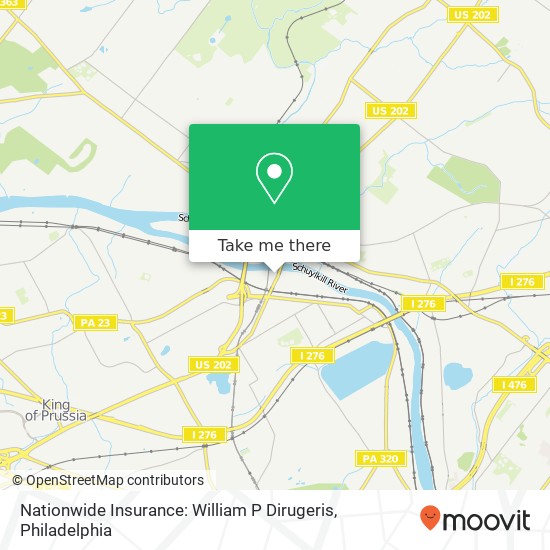 Mapa de Nationwide Insurance: William P Dirugeris