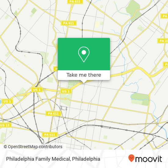 Philadelphia Family Medical map