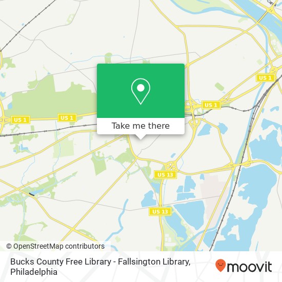 Bucks County Free Library - Fallsington Library map