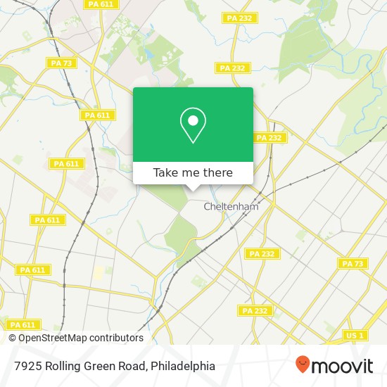 Mapa de 7925 Rolling Green Road