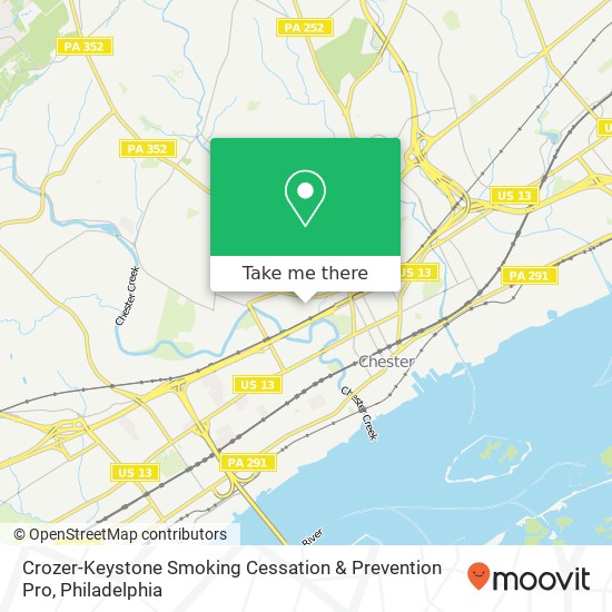 Crozer-Keystone Smoking Cessation & Prevention Pro map