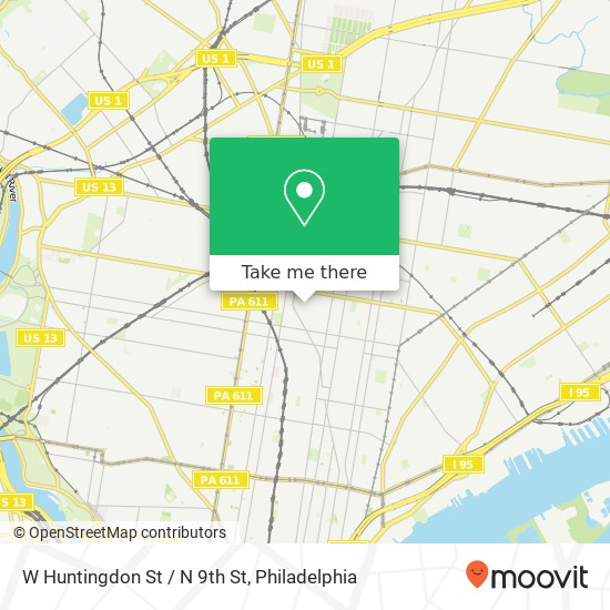 Mapa de W Huntingdon St / N 9th St