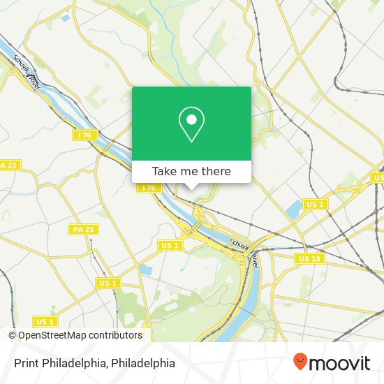 Print Philadelphia map