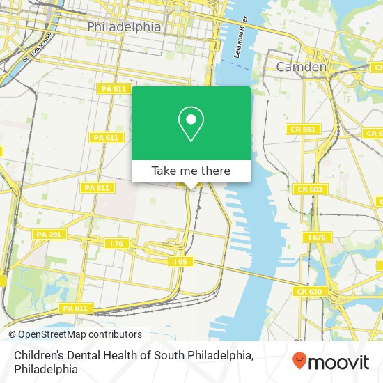 Mapa de Children's Dental Health of South Philadelphia