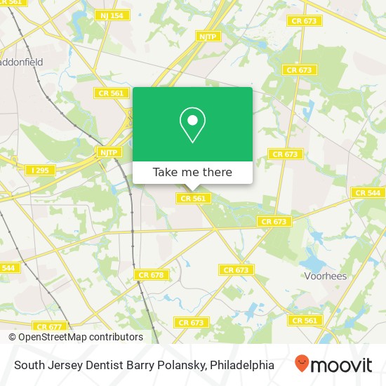 Mapa de South Jersey Dentist Barry Polansky