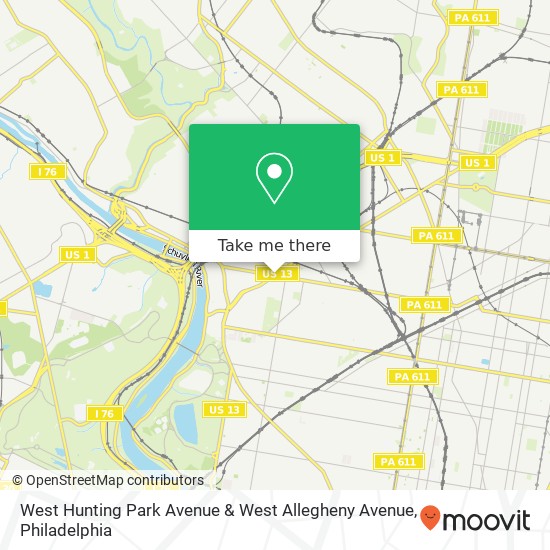Mapa de West Hunting Park Avenue & West Allegheny Avenue