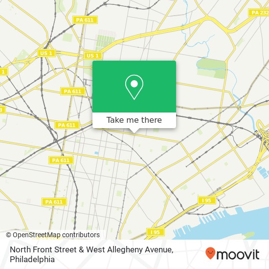 Mapa de North Front Street & West Allegheny Avenue