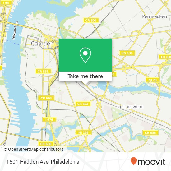 1601 Haddon Ave map