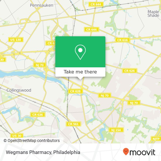 Mapa de Wegmans Pharmacy