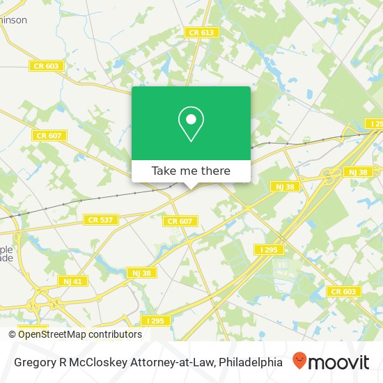 Mapa de Gregory R McCloskey Attorney-at-Law