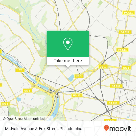 Mapa de Midvale Avenue & Fox Street