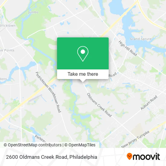 2600 Oldmans Creek Road map