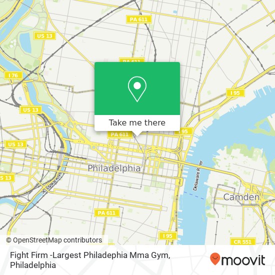 Fight Firm -Largest Philadephia Mma Gym map