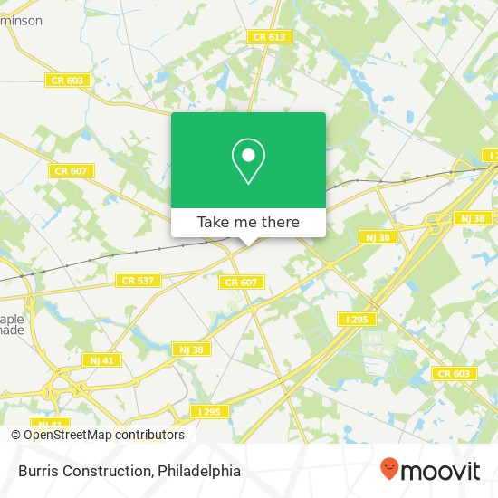 Burris Construction map