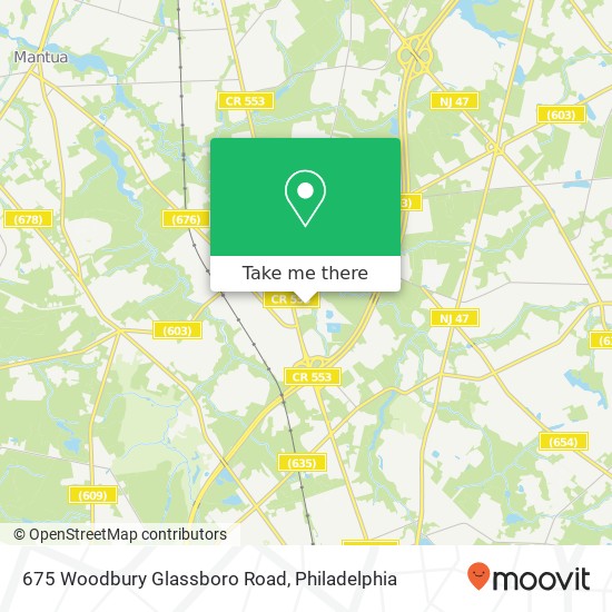 Mapa de 675 Woodbury Glassboro Road